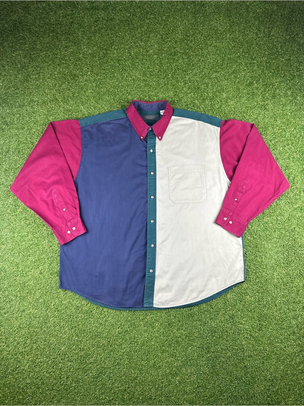 Page & Tuttle Colorblock Button Up sectional.